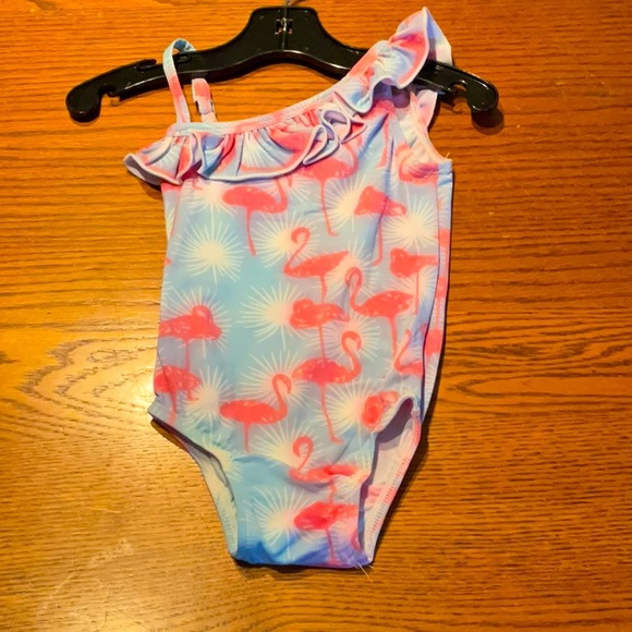 Honeydew USA Swim Honeydew Brand Blue And Pink Flamingo Swimsuit
